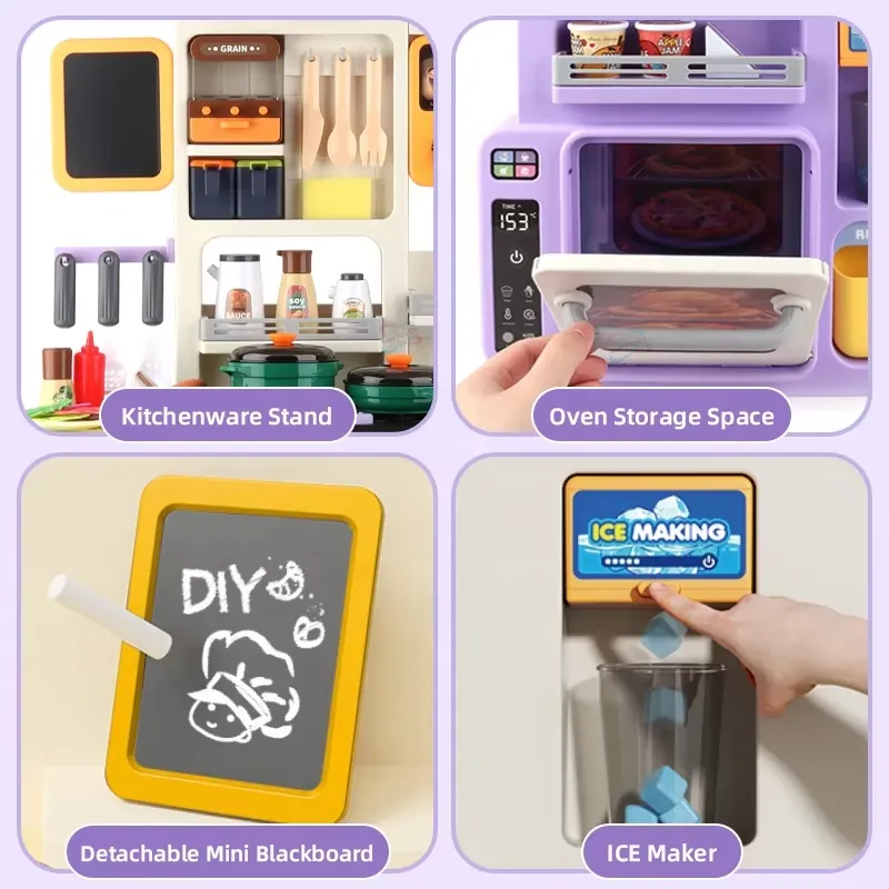 90cm Large Pretend Play Kitche - Kids Toys Kitchen Set ulasan dan harga