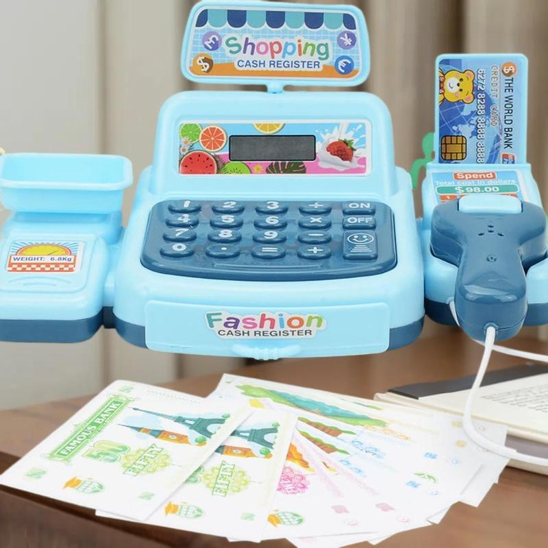 1Set Supermarket Cashier Elect - Toy Cash Register ulasan dan harga