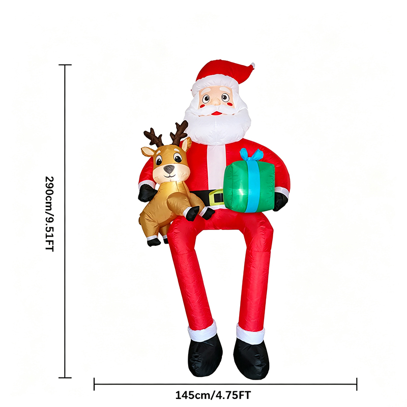 9.5ft Sitting Santa Claus Xmas - Kids Toys Xmas ulasan dan harga