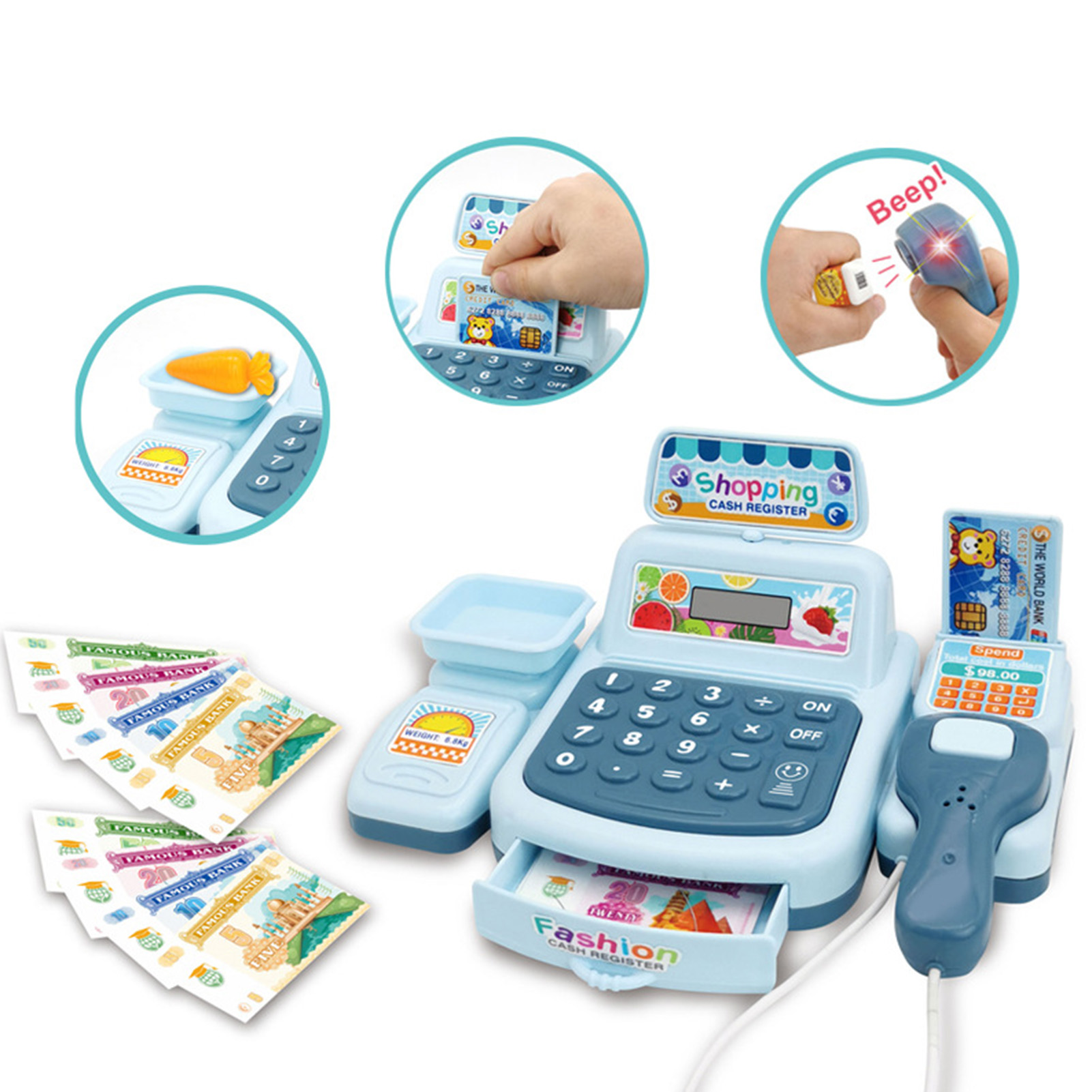 Cash Register Playset Supermar - Toy Cash Register ulasan dan harga