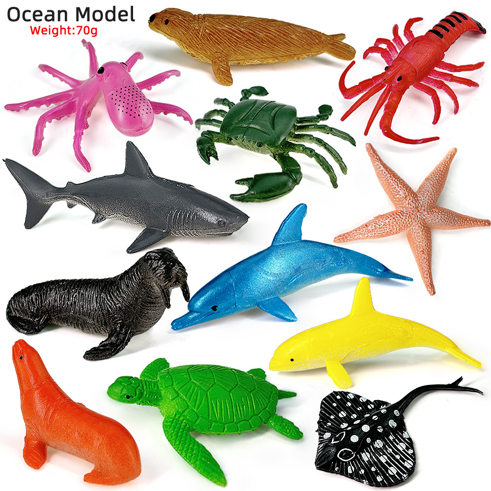 12pcs Ocean Sea Life Set Anima - Kids Toys 3 Year Old ulasan dan harga