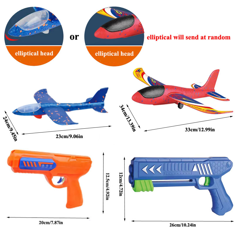 HH Kids 24/34cm Foam Plane Lau - Catapult Launcher Toy ulasan dan harga