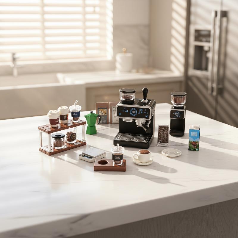 1:12 Dollhouse Miniature Coffe - Kids Toys Kitchen Set ulasan dan harga