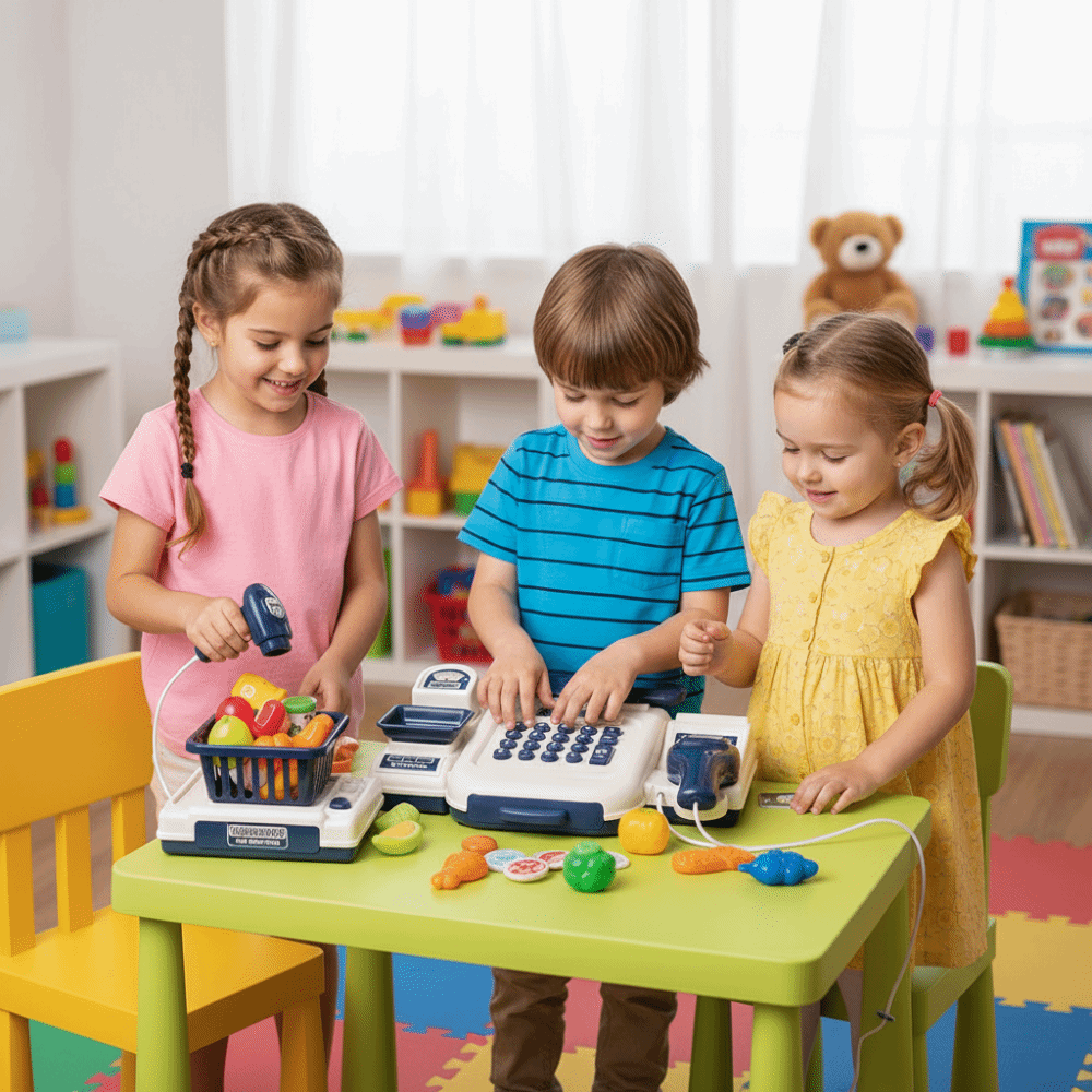 Puzzle Simulation Supermarket  - Toy Cash Register ulasan dan harga