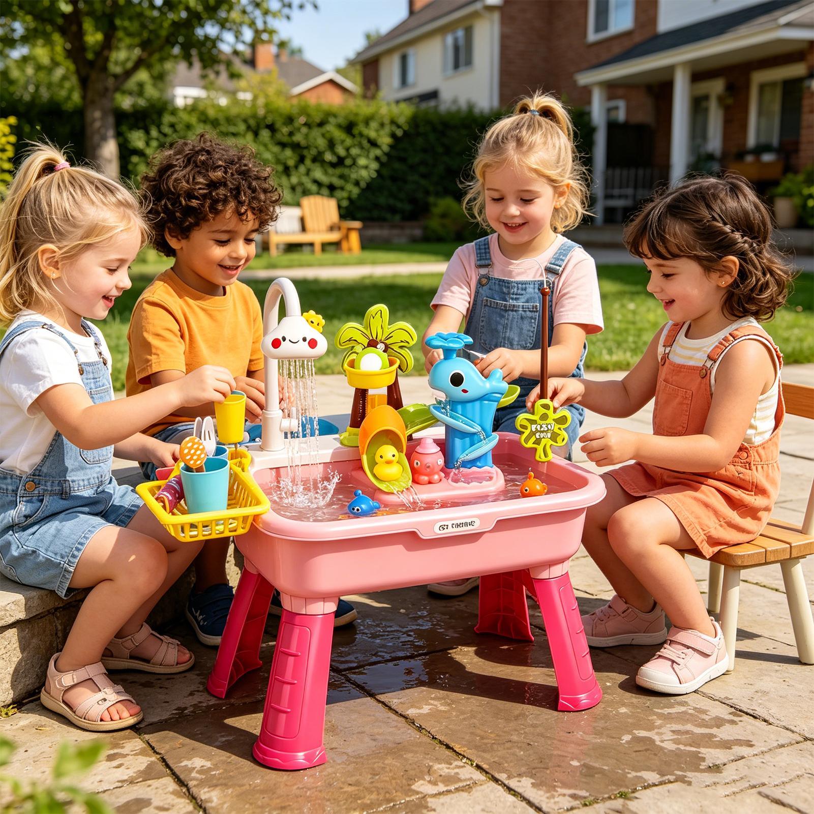 Kids Electric Play Sink with R - Kids Toys Kitchen Set ulasan dan harga