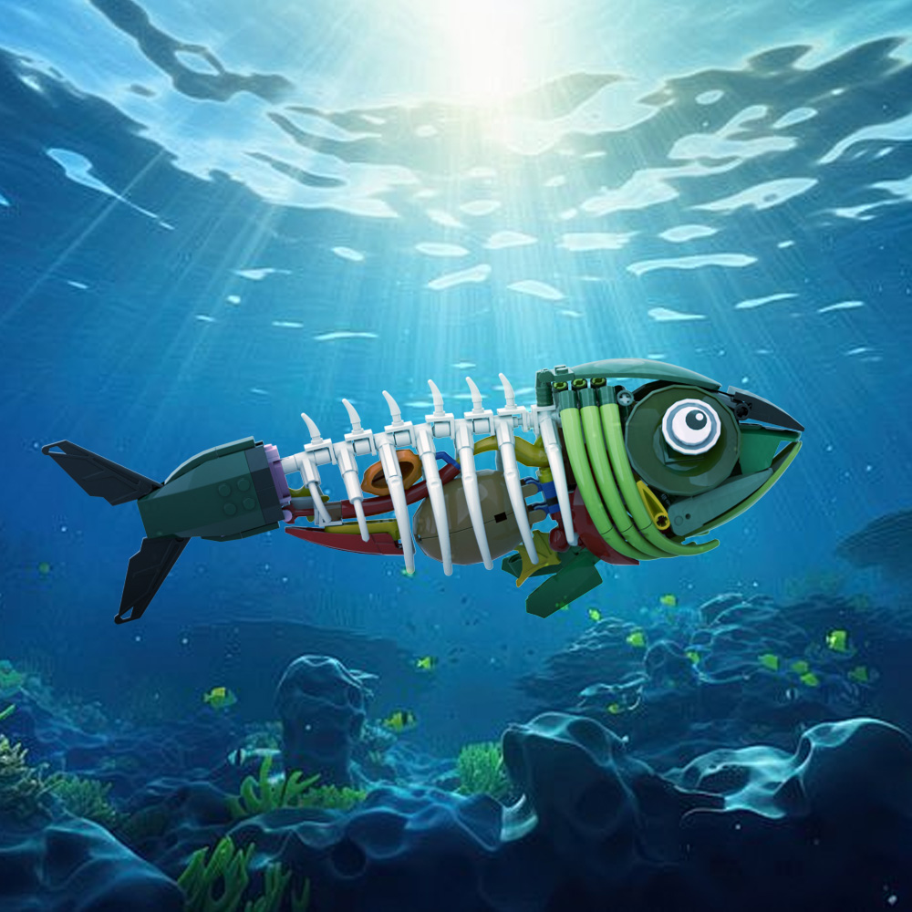 MOC Zombie Fish Model Building - Kids Zombie Toys ulasan dan harga