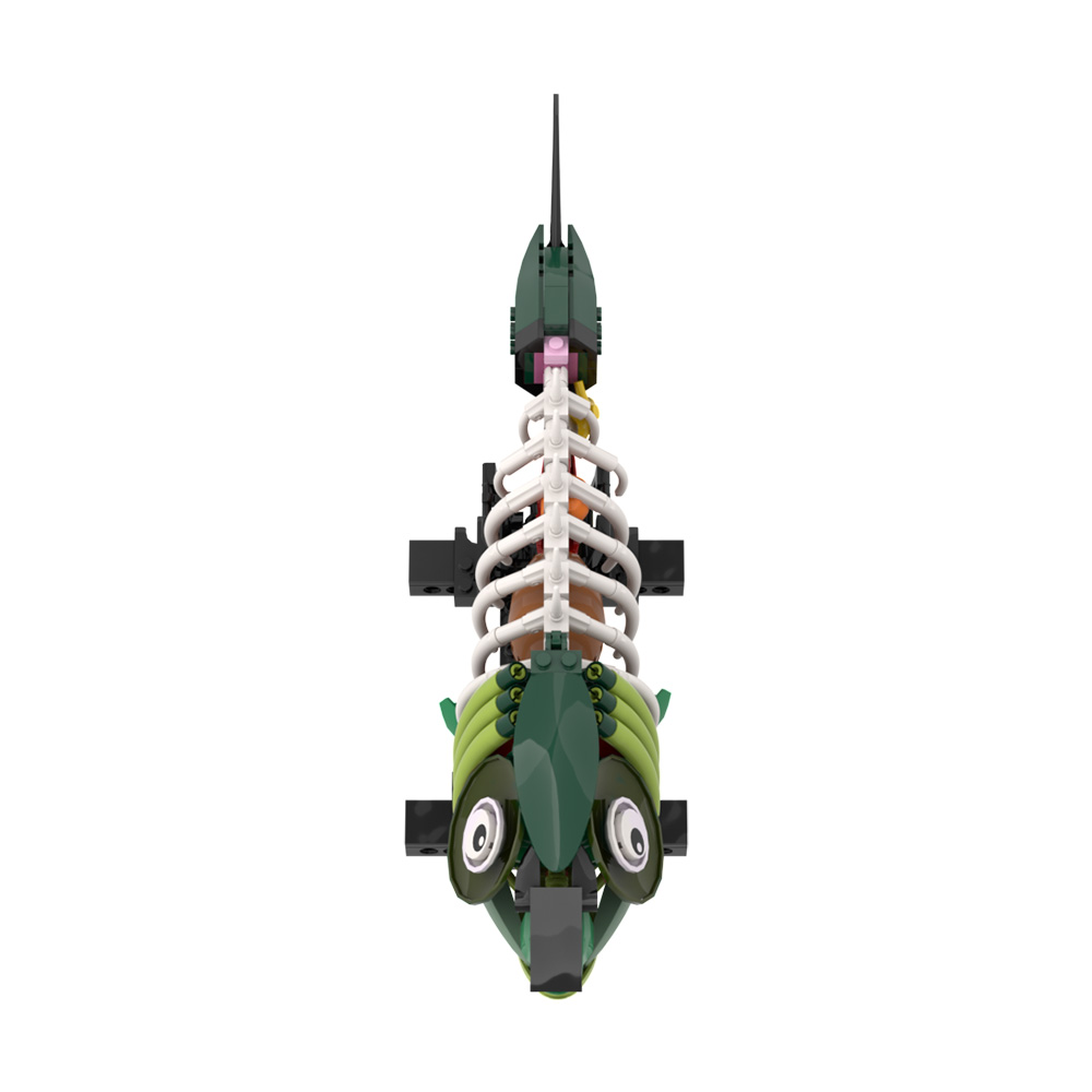 MOC Zombie Fish Model Building - Kids Zombie Toys ulasan dan harga