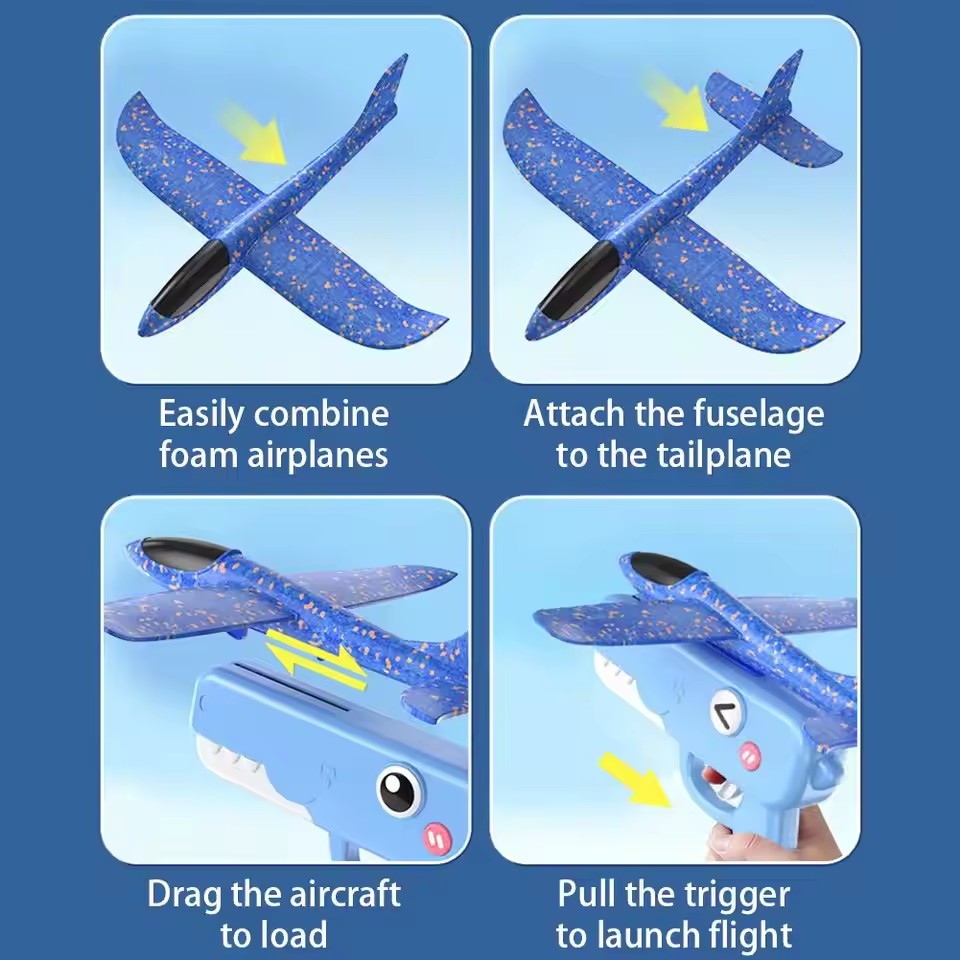 Dinosaur Foam Airplane Launche - Catapult Launcher Toy ulasan dan harga